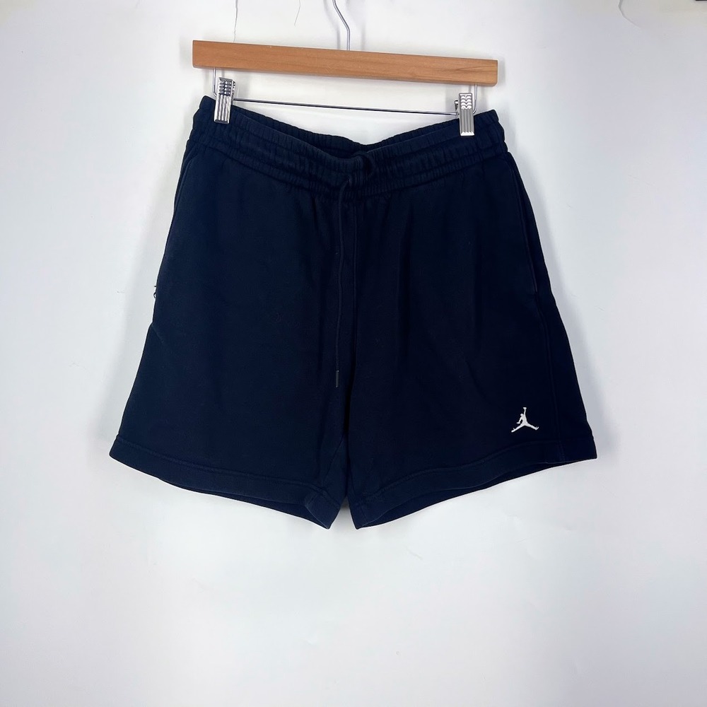 Jordan Mens Fleece Shorts FN4497-010 Jumpman Logo Elastic Waist Size Large